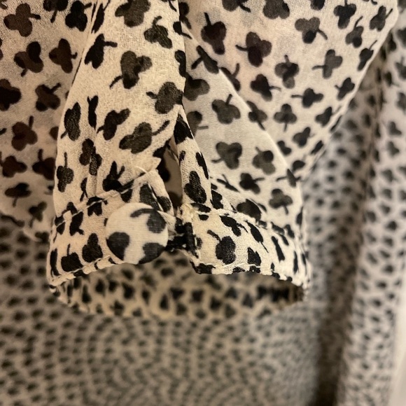 Anthropologie Portrait Girl 6 ruffled hem Clover Sheer peasant hippie boho LG - Picture 6 of 10